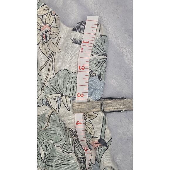 Linen Shorts Womens Size 6 Tropical Artisan NY Paperbag waist tie - Picture 4 of 8